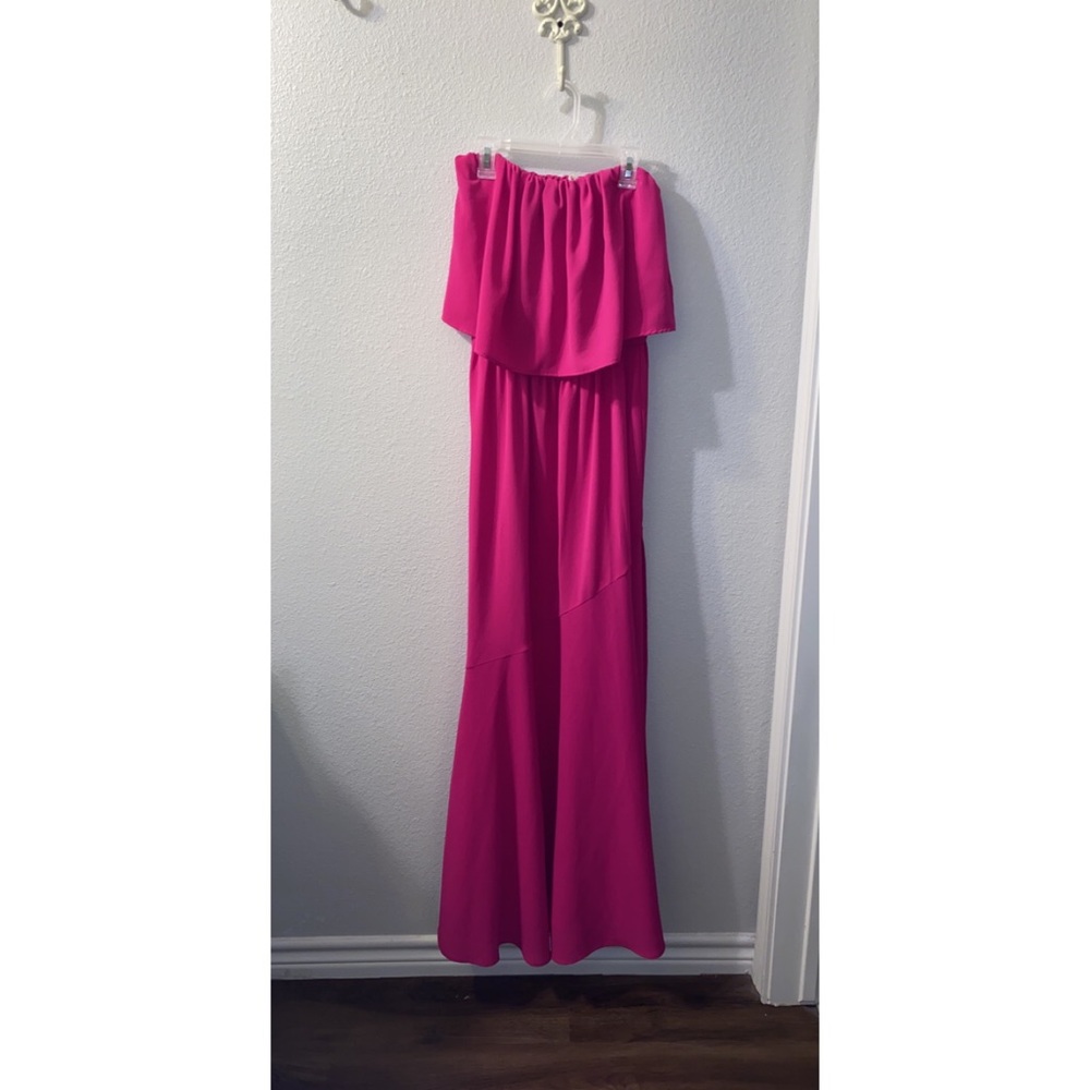 Fuscia chiffon maxi dress